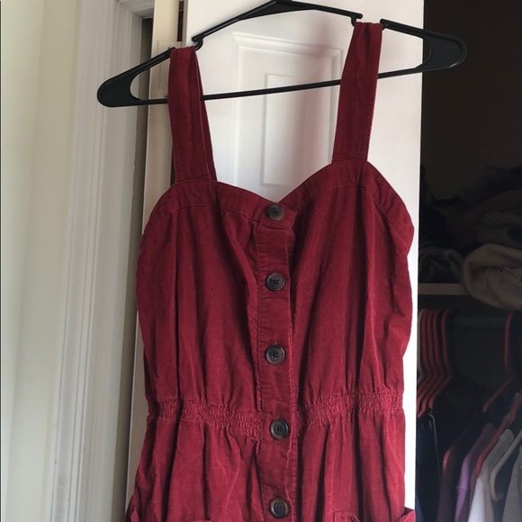 ❌ SOLD ❌ Urban Buttondown Red Corduroy Dress - Picture 5 of 11